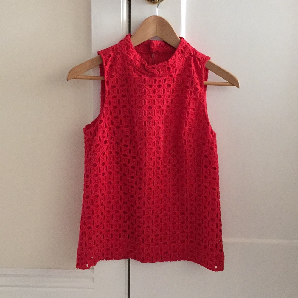 J. Crew Sleeveless Eyelet Top